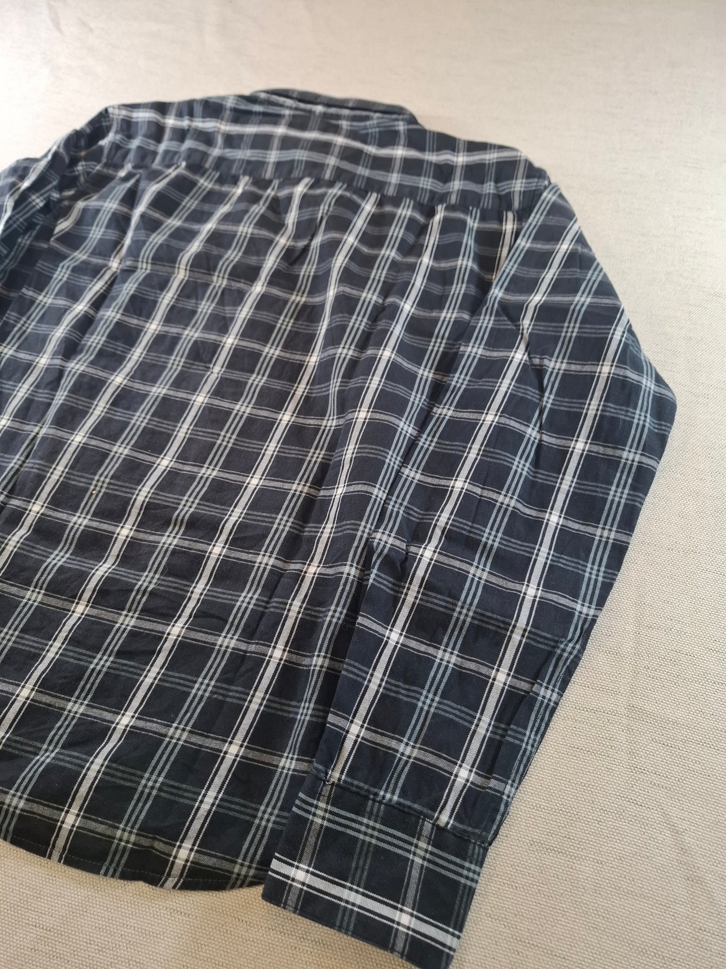 001071 Polo Ralph Lauren Button down shirt size L Black/ White checkered