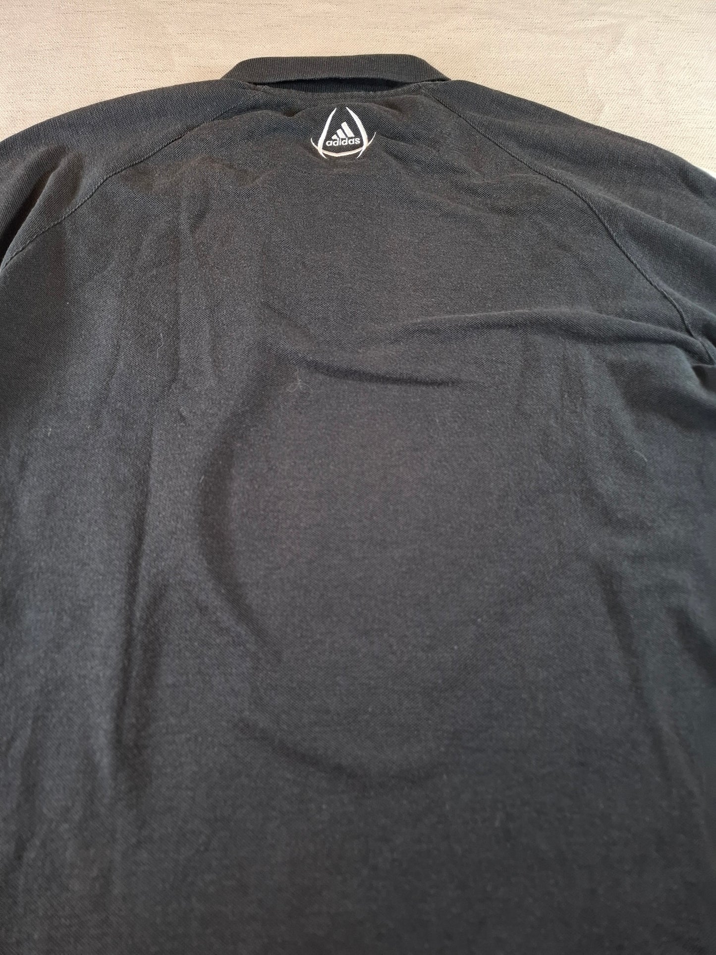 000127 Adidas AEK Athens polo size L (uk 42/44) Black