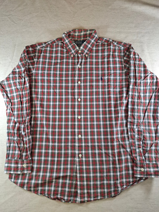 001073 Polo Ralph Lauren Button down shirt size XL Multi/ Red