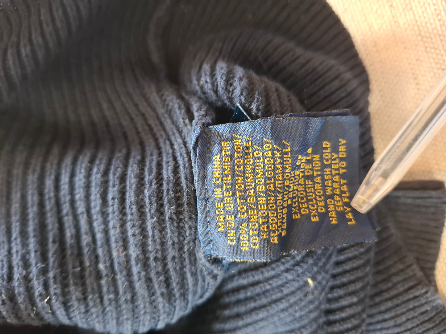 000935 Polo Ralph Lauren Full zip sweater size S Navy Blue