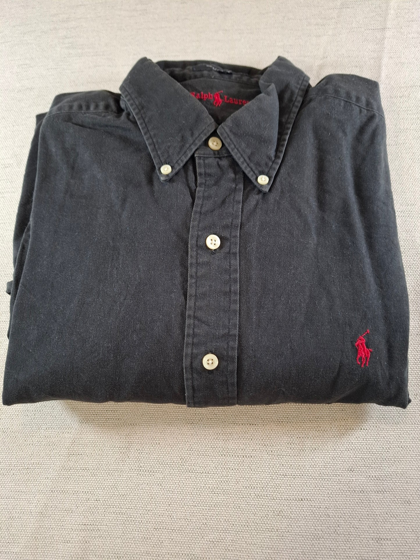 001076 Polo Ralph Lauren Button down shirt size XL Black