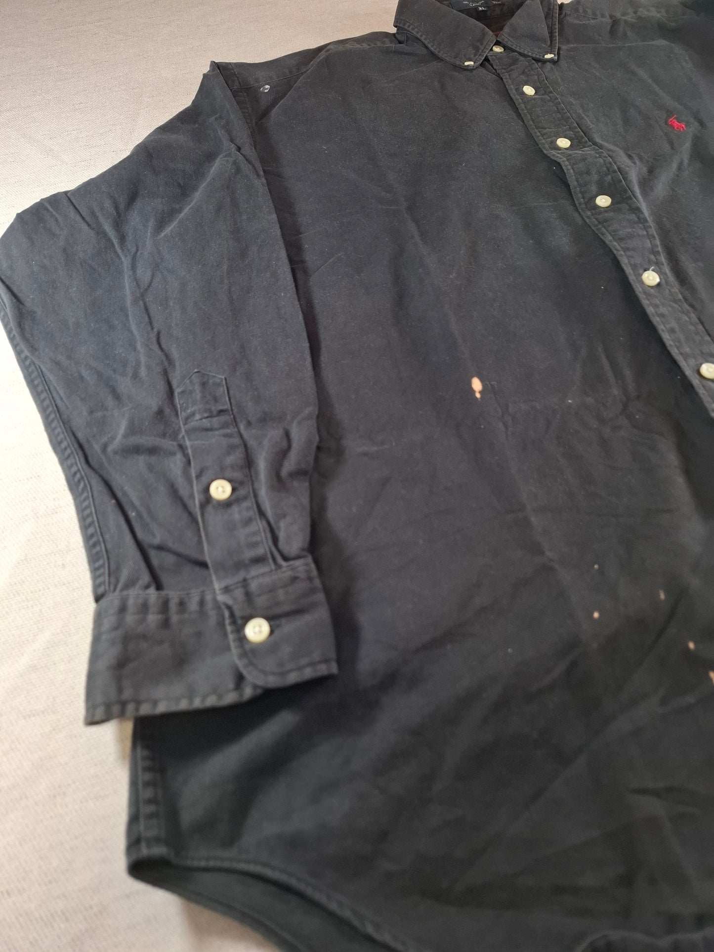 001076 Polo Ralph Lauren Button down shirt size XL Black