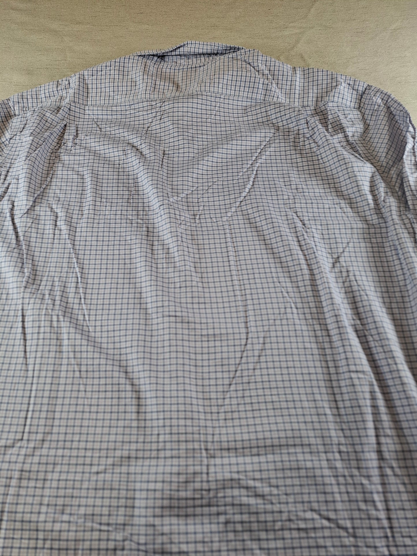 001094 Tommy Hilfiger Button down shirt size 17 / 34-35 Lila/ Blue/ White checkered