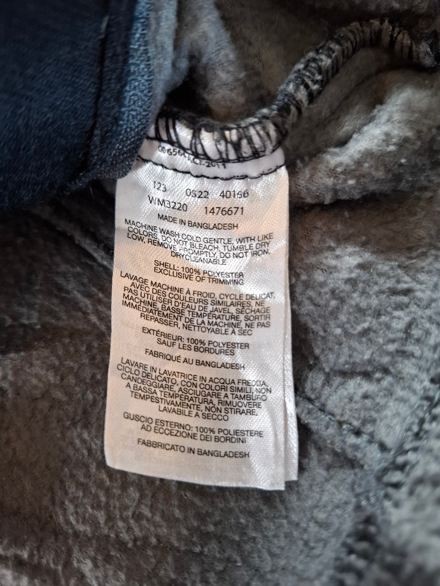 001152 Columbia Fleece size XXL Grey/ Black