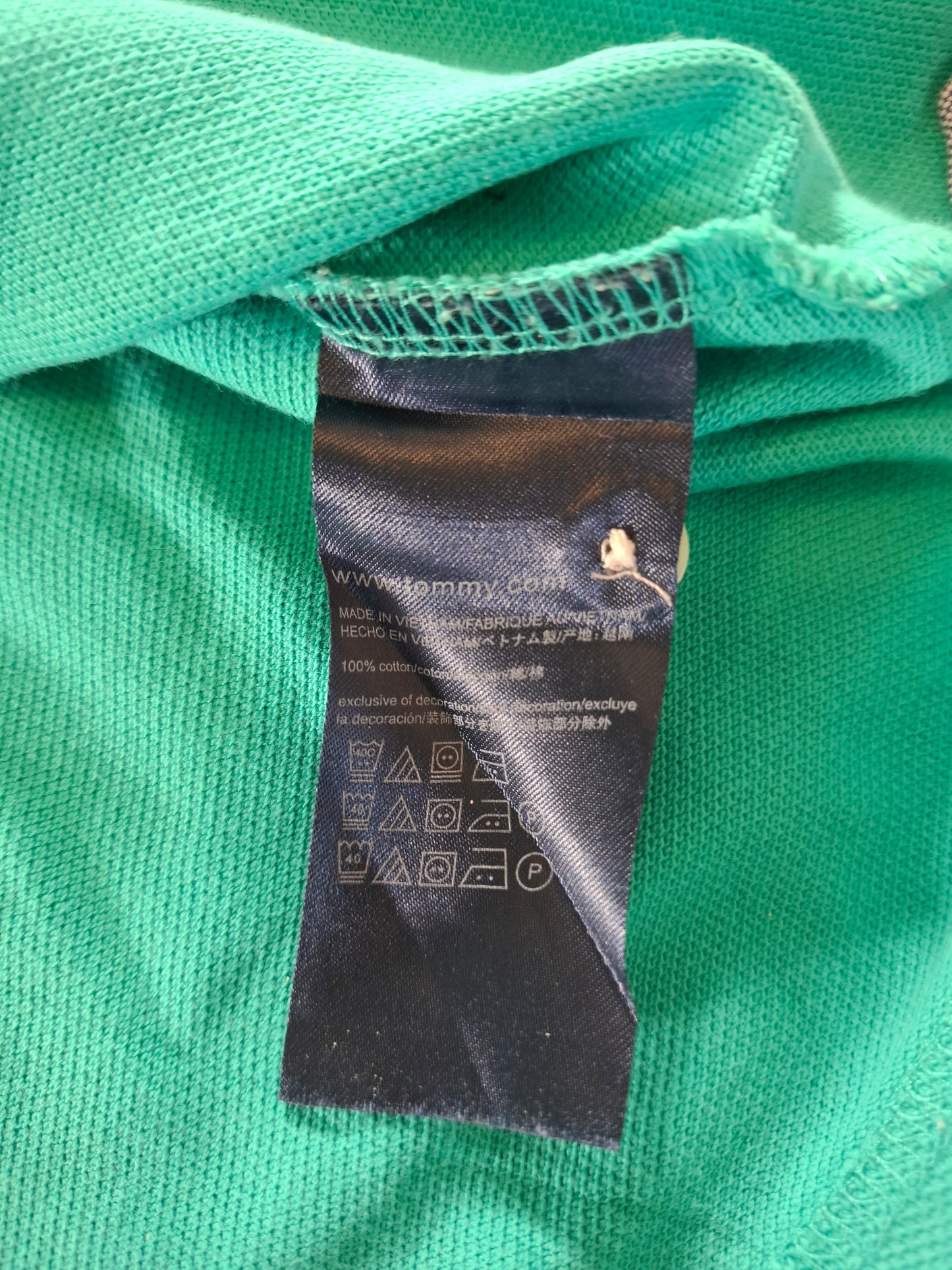 001060 Tommy Hilfiger Polo size XL Green/ Turquoise