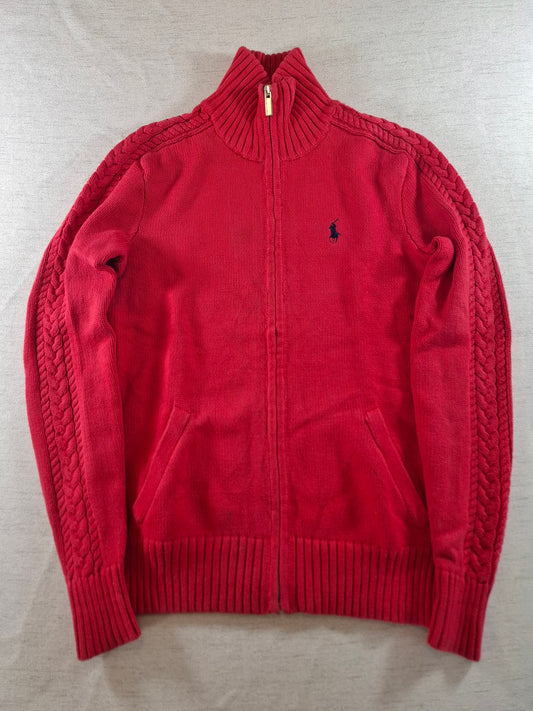 000943 Polo Ralph Lauren Full zip sweater size XS Red