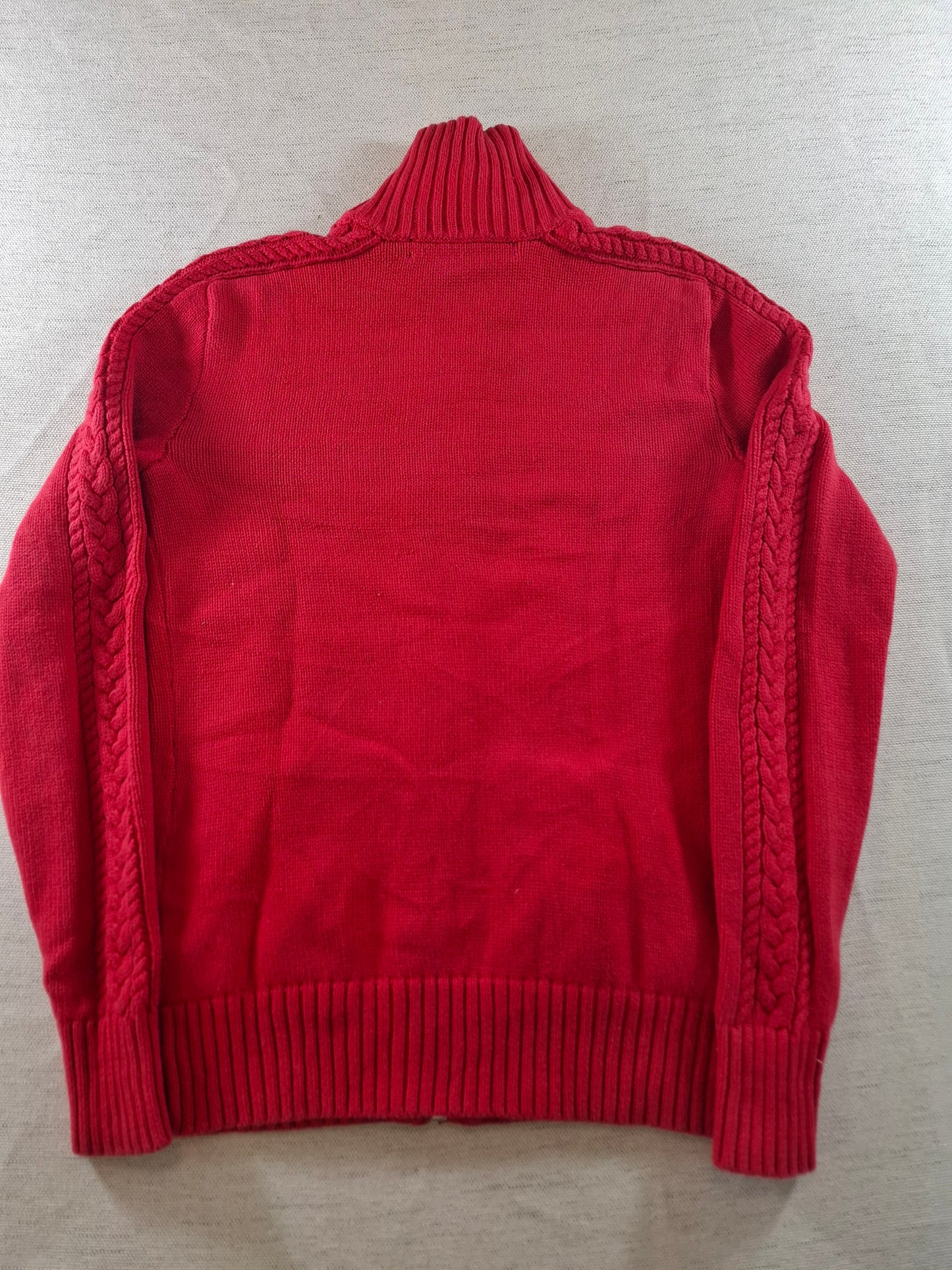000943 Polo Ralph Lauren Full zip sweater size XS Red