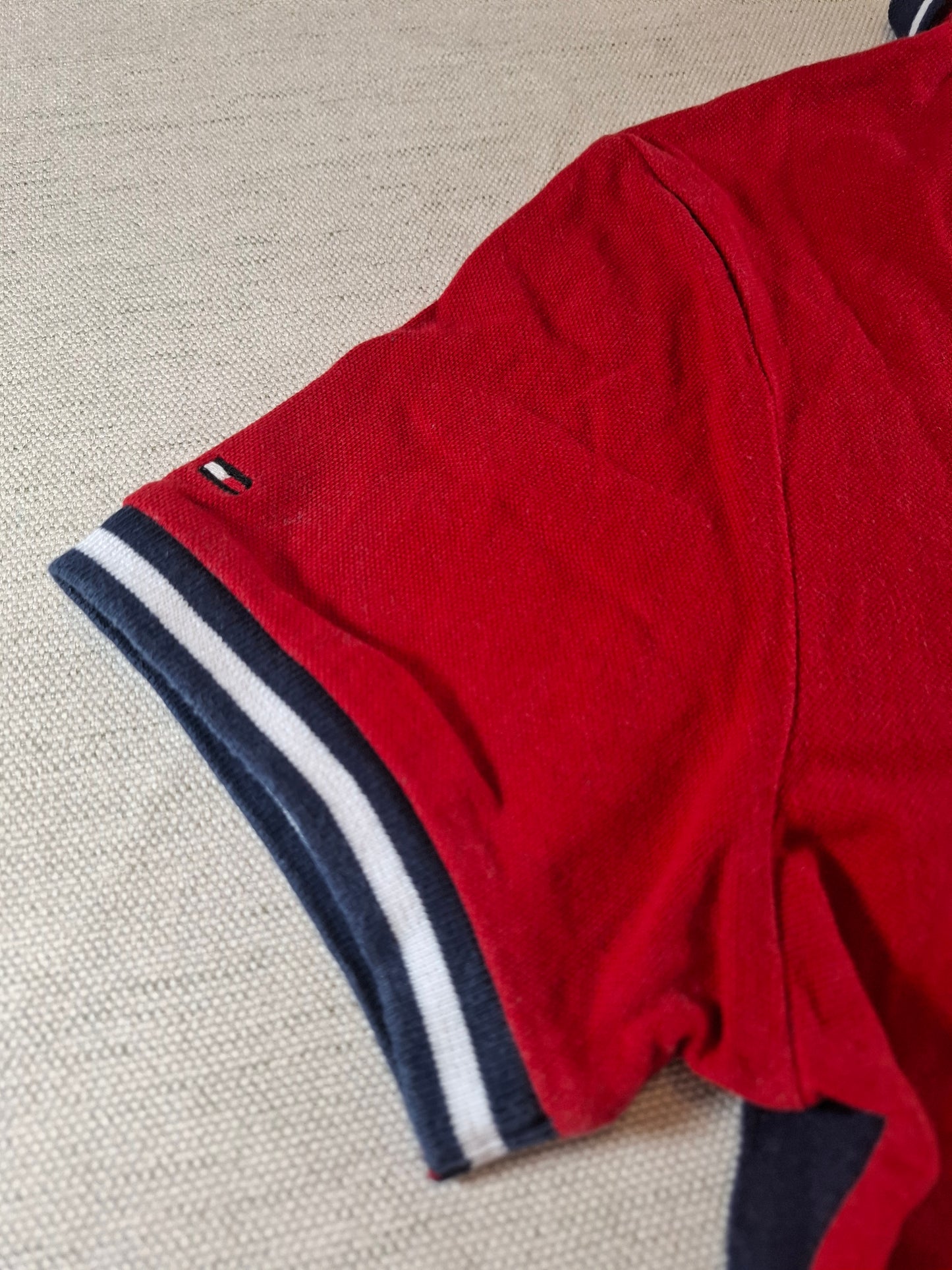 001116 Tommy Hilfiger Polo size L Red/ Navy