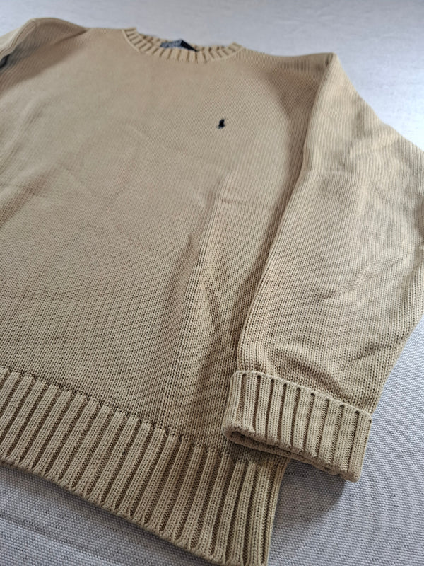 000228 – Polo Ralph Lauren Crew Neck Sweater – Beige, Size 90