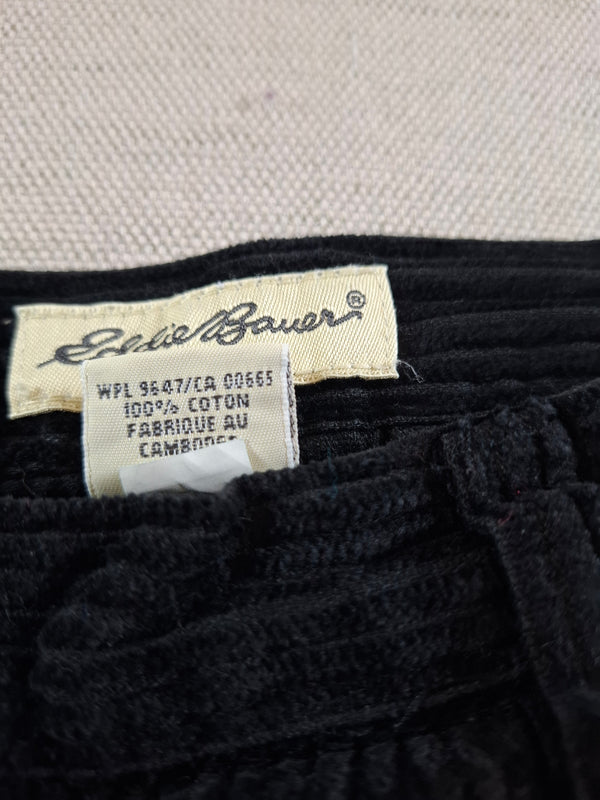 001162 – Eddie Bauer Corduroy Pants – Black, Size S