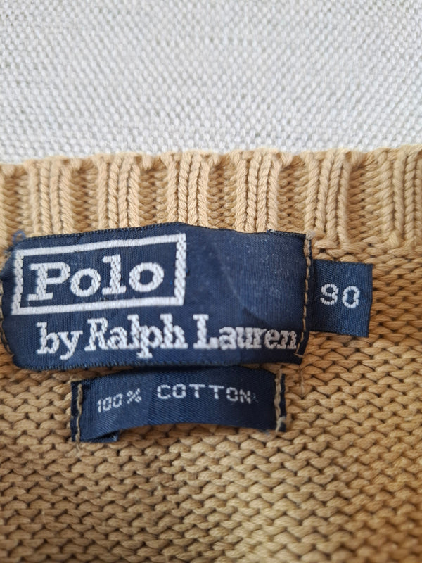 000228 – Polo Ralph Lauren Crew Neck Sweater – Beige, Size 90