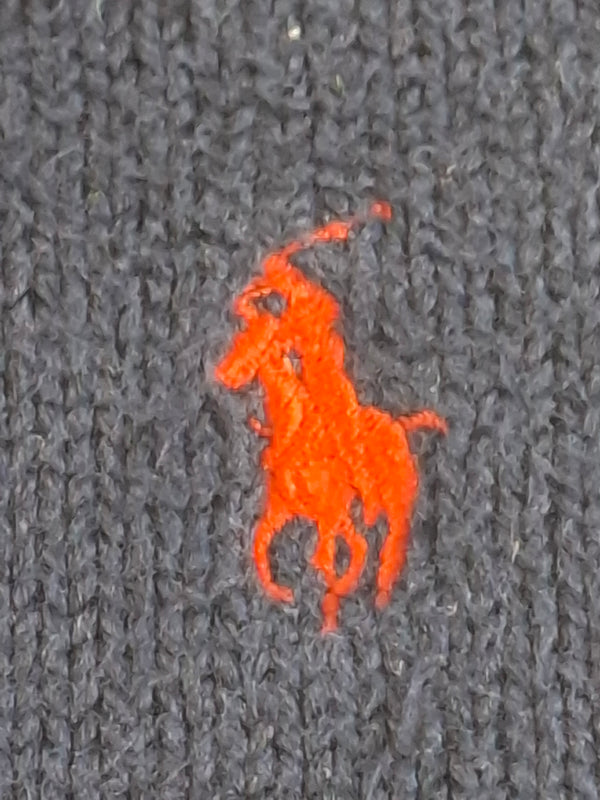 000486 – Polo Ralph Lauren Quarter-Zip Sweater – Dark Blue, Size M