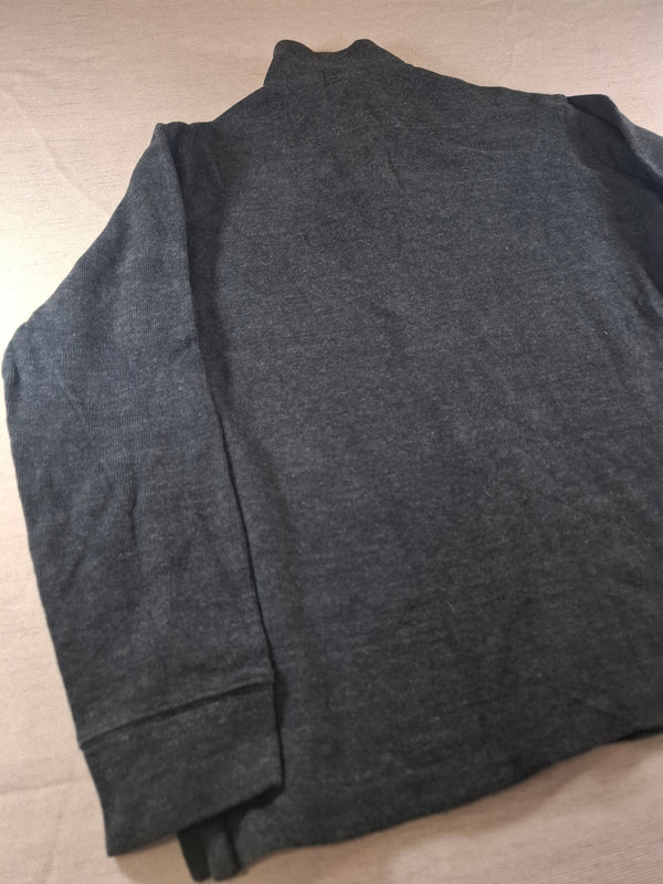 000502 – Polo Ralph Lauren Quarter-Zip Sweater – Charcoal, Size M