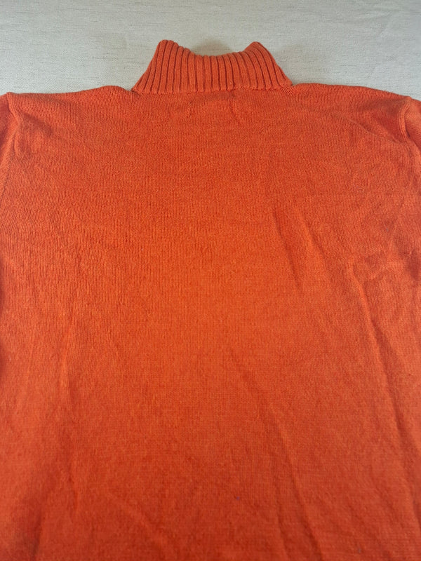 000484 – Polo Ralph Lauren Quarter-Zip Sweater – Orange, Size L