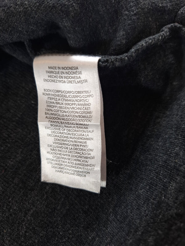 000502 – Polo Ralph Lauren Quarter-Zip Sweater – Charcoal, Size M