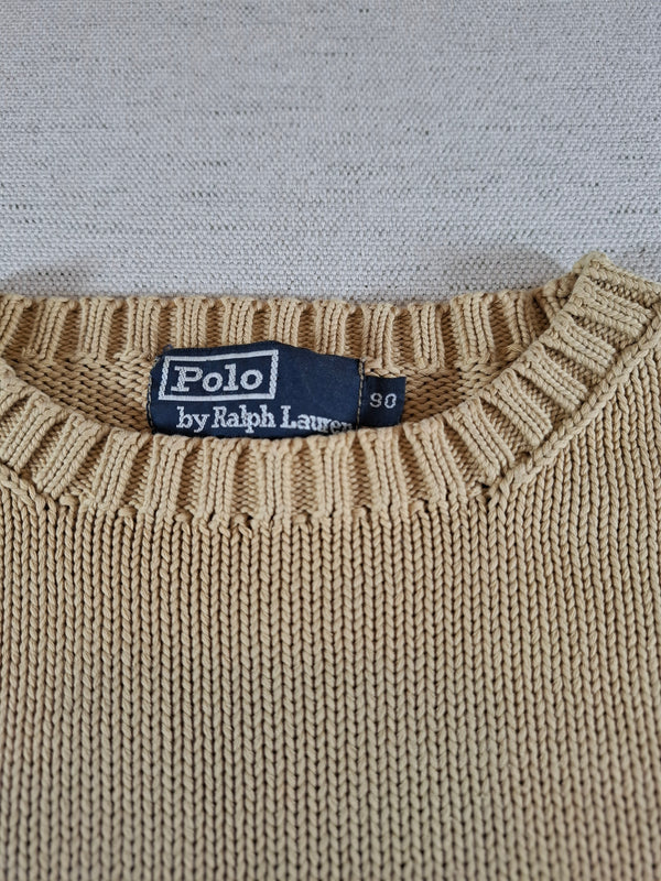 000228 – Polo Ralph Lauren Crew Neck Sweater – Beige, Size 90
