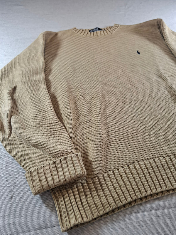 000228 – Polo Ralph Lauren Crew Neck Sweater – Beige, Size 90