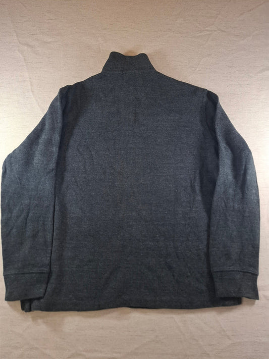 000502 – Polo Ralph Lauren Quarter-Zip Sweater – Charcoal, Size M