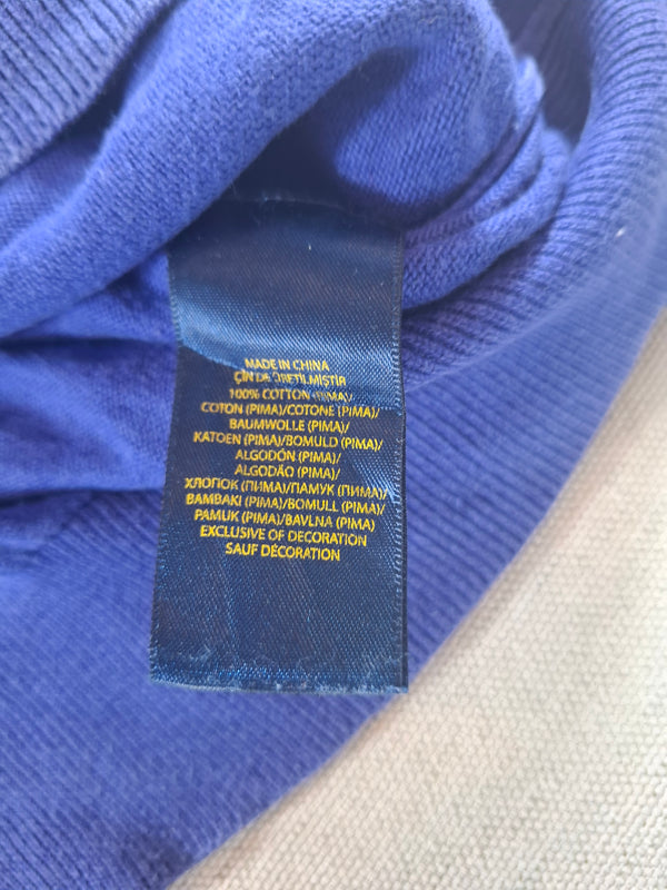 000485 – Polo Ralph Lauren Quarter-Zip Sweater – Purple, Size L