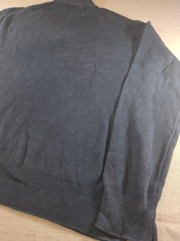 000483 – Polo Ralph Lauren Quarter-Zip Sweater – Blue, Size XXL