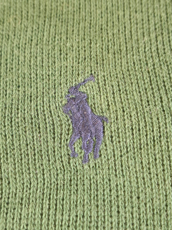 000481 – Polo Ralph Lauren Quarter-Zip Sweater – Green, Size XL