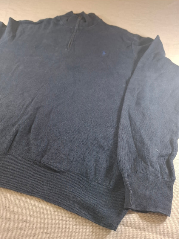 000483 – Polo Ralph Lauren Quarter-Zip Sweater – Blue, Size XXL