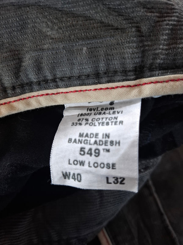 001159 – Levi's Corduroy Pants – Anthracite, Size 40/32
