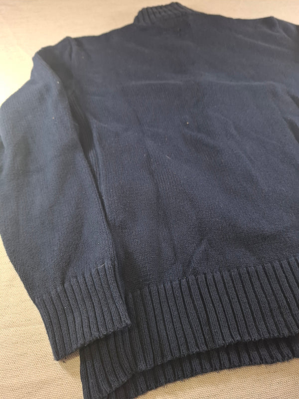 000486 – Polo Ralph Lauren Quarter-Zip Sweater – Dark Blue, Size M