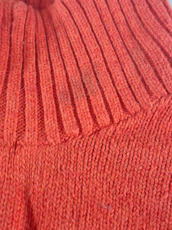 000484 – Polo Ralph Lauren Quarter-Zip Sweater – Orange, Size L