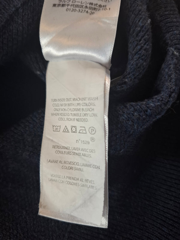 000483 – Polo Ralph Lauren Quarter-Zip Sweater – Blue, Size XXL
