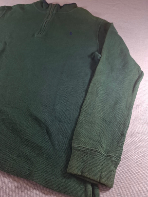 000481 – Polo Ralph Lauren Quarter-Zip Sweater – Green, Size XL