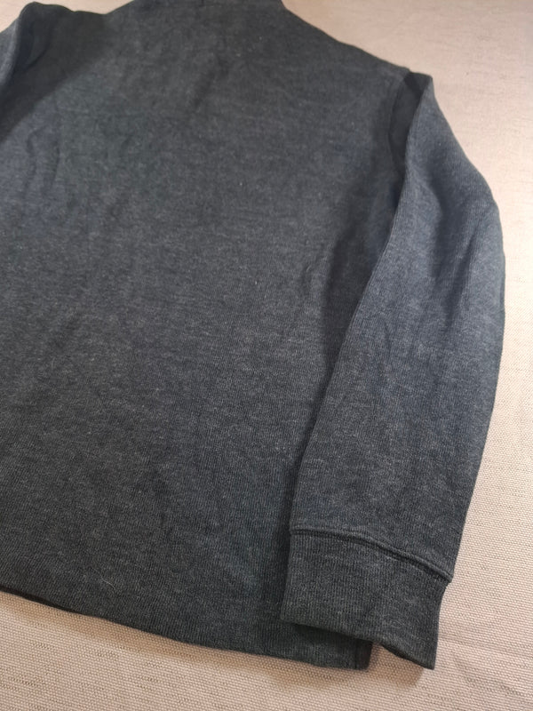 000502 – Polo Ralph Lauren Quarter-Zip Sweater – Charcoal, Size M