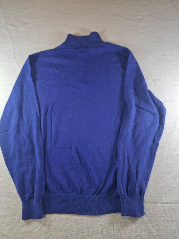 000485 – Polo Ralph Lauren Quarter-Zip Sweater – Purple, Size L