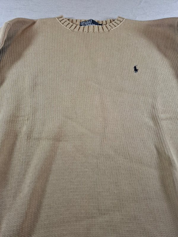 000228 – Polo Ralph Lauren Crew Neck Sweater – Beige, Size 90