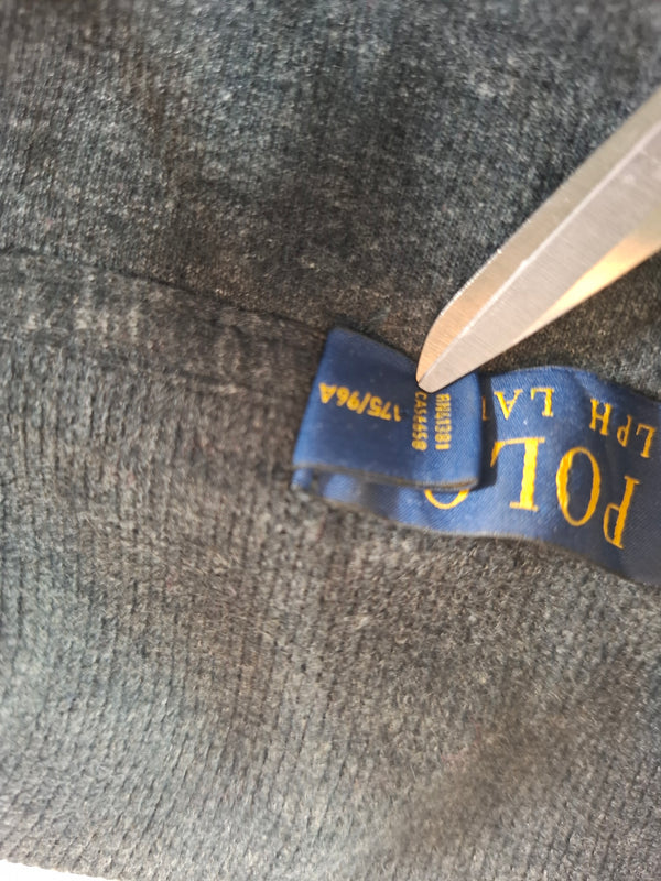 000502 – Polo Ralph Lauren Quarter-Zip Sweater – Charcoal, Size M
