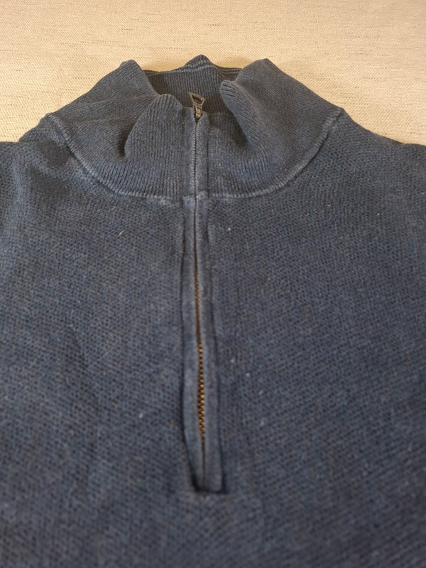 000483 – Polo Ralph Lauren Quarter-Zip Sweater – Blue, Size XXL