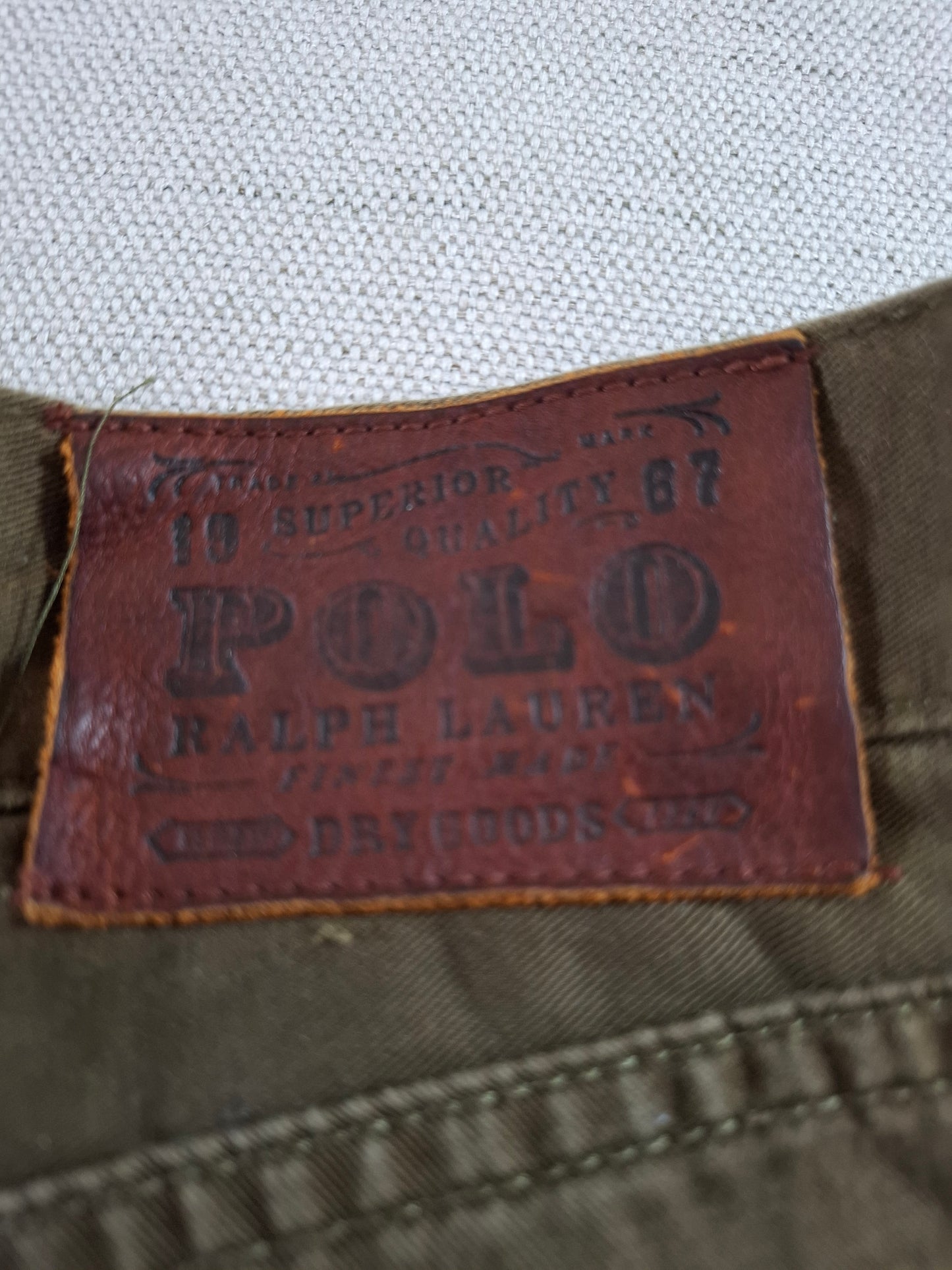 000181 Polo Ralph Lauren Jeans size 35/32 Green/ Brown
