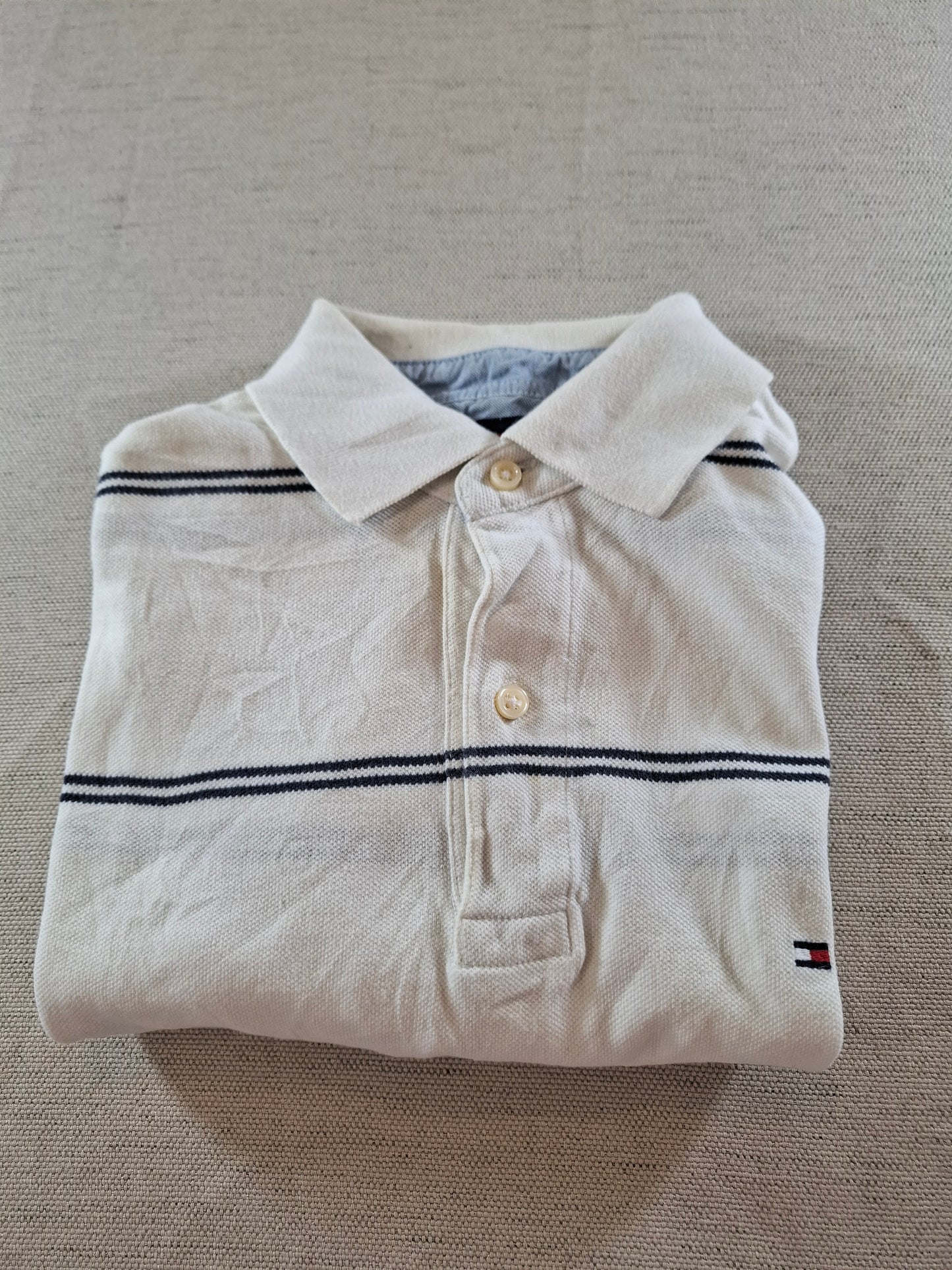 001065 Tommy Hilfiger Polo size S White/ Black