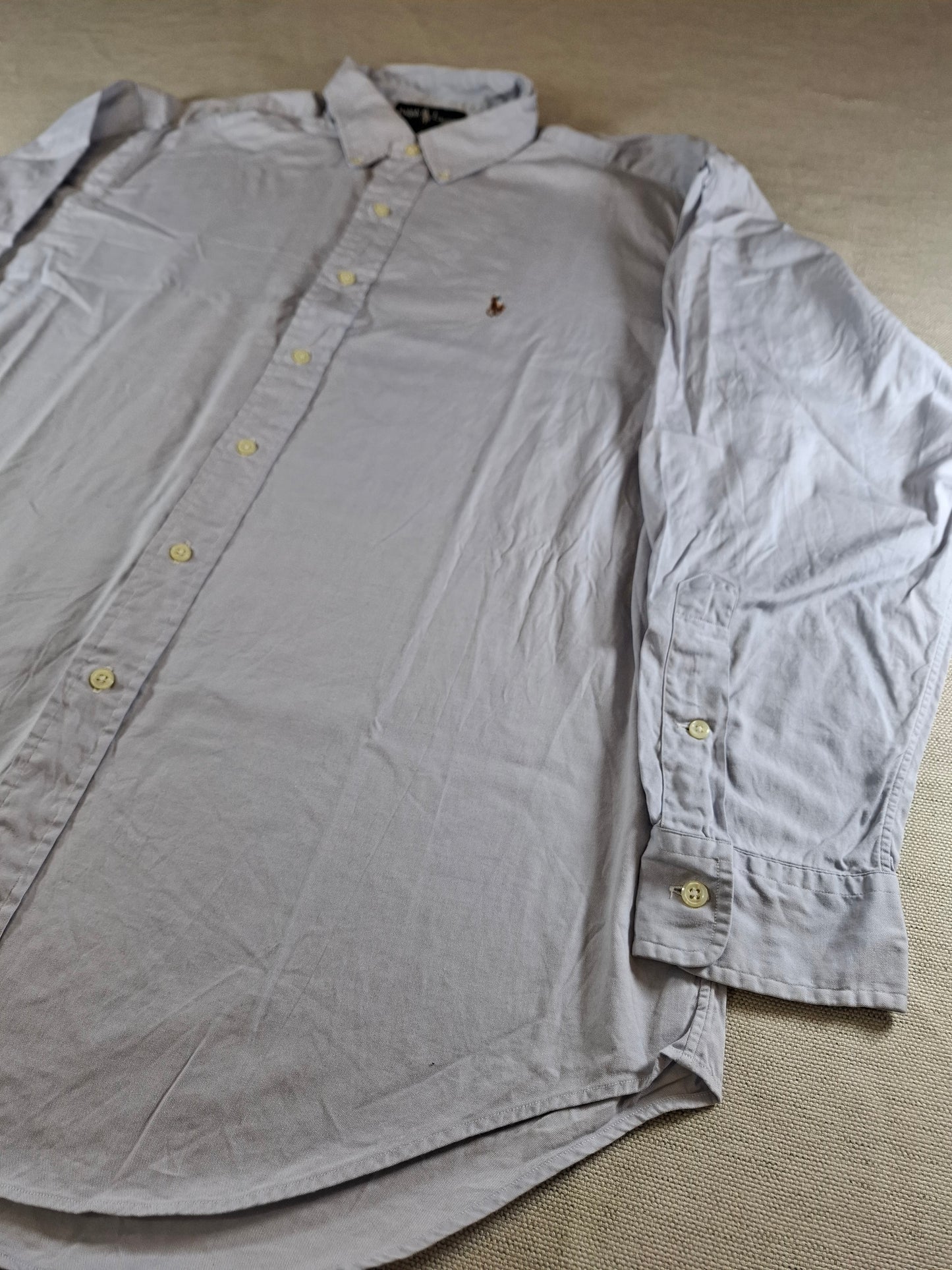 001078 Polo Ralph Lauren Button down shirt size 16.5 / 34 Blue/ Lila