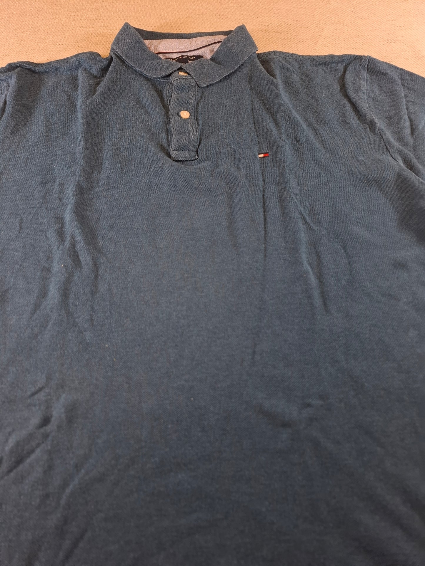 000154 – Tommy Hilfiger Polo – Blue/Green, Size L