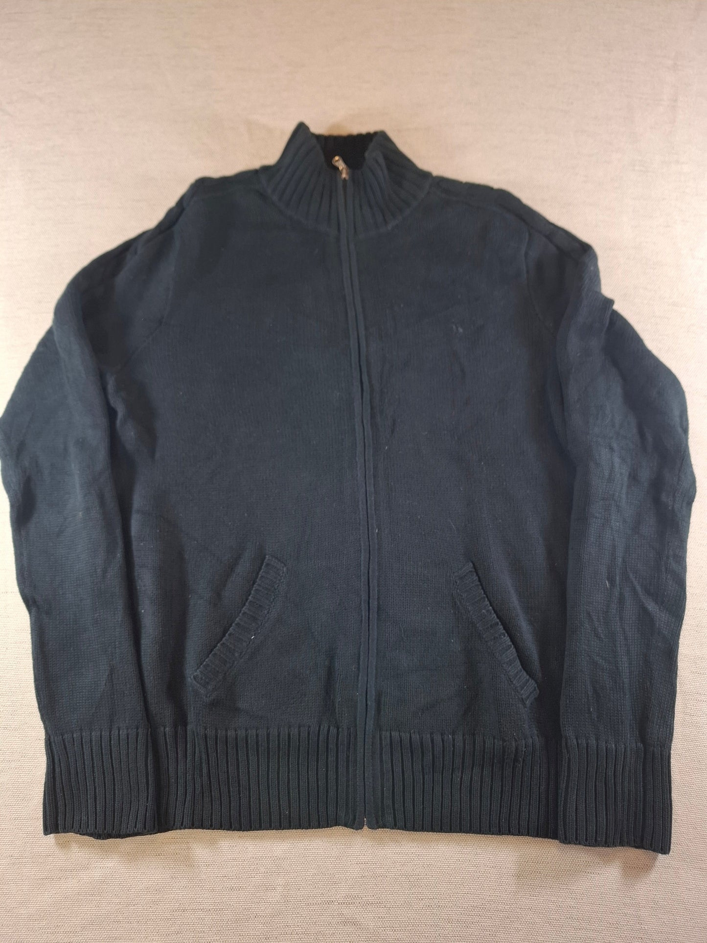 000939 Polo Ralph Lauren Full zip sweater size L Black