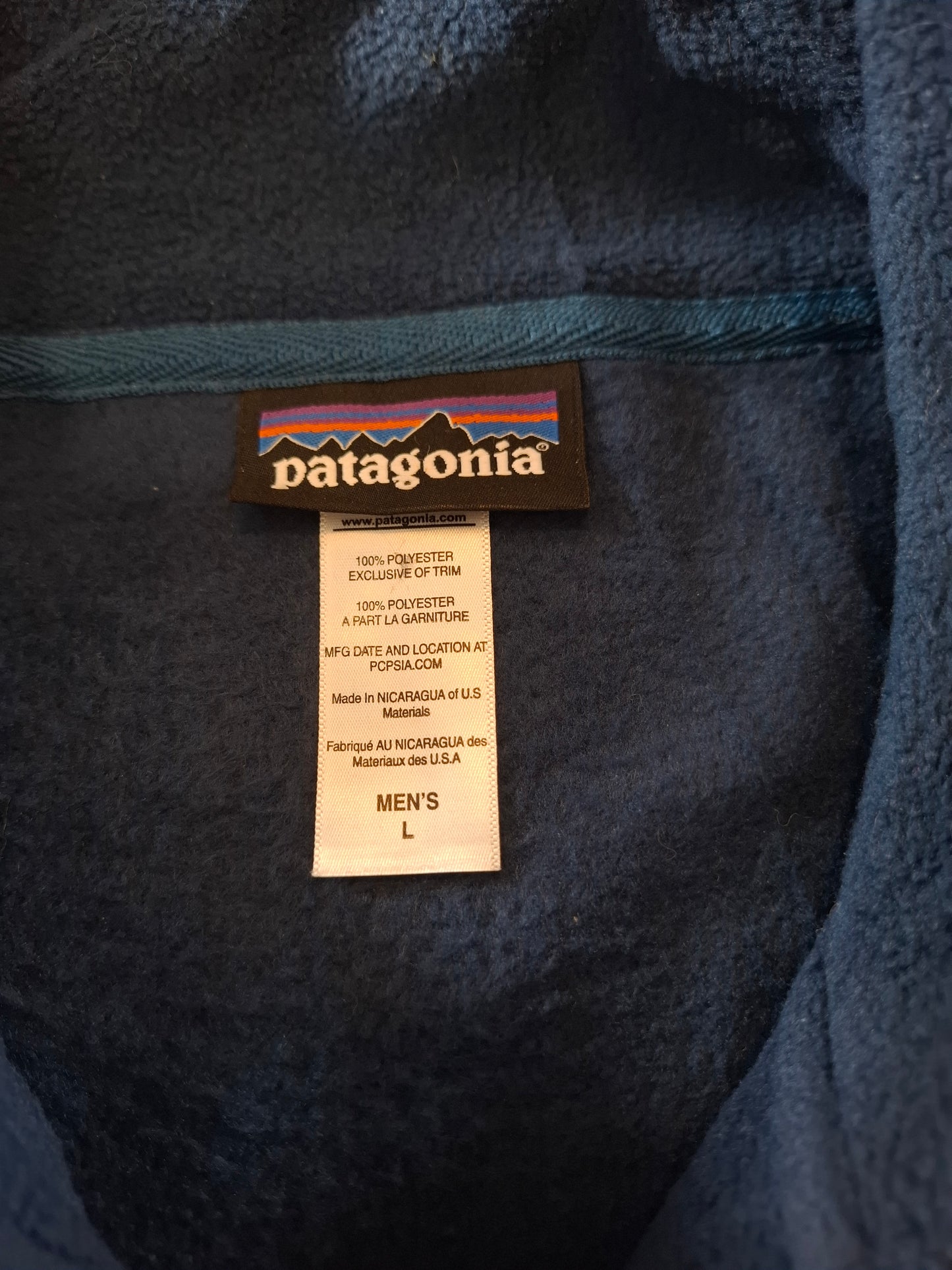 000951 Patagonia Fleece size L Navy Blue