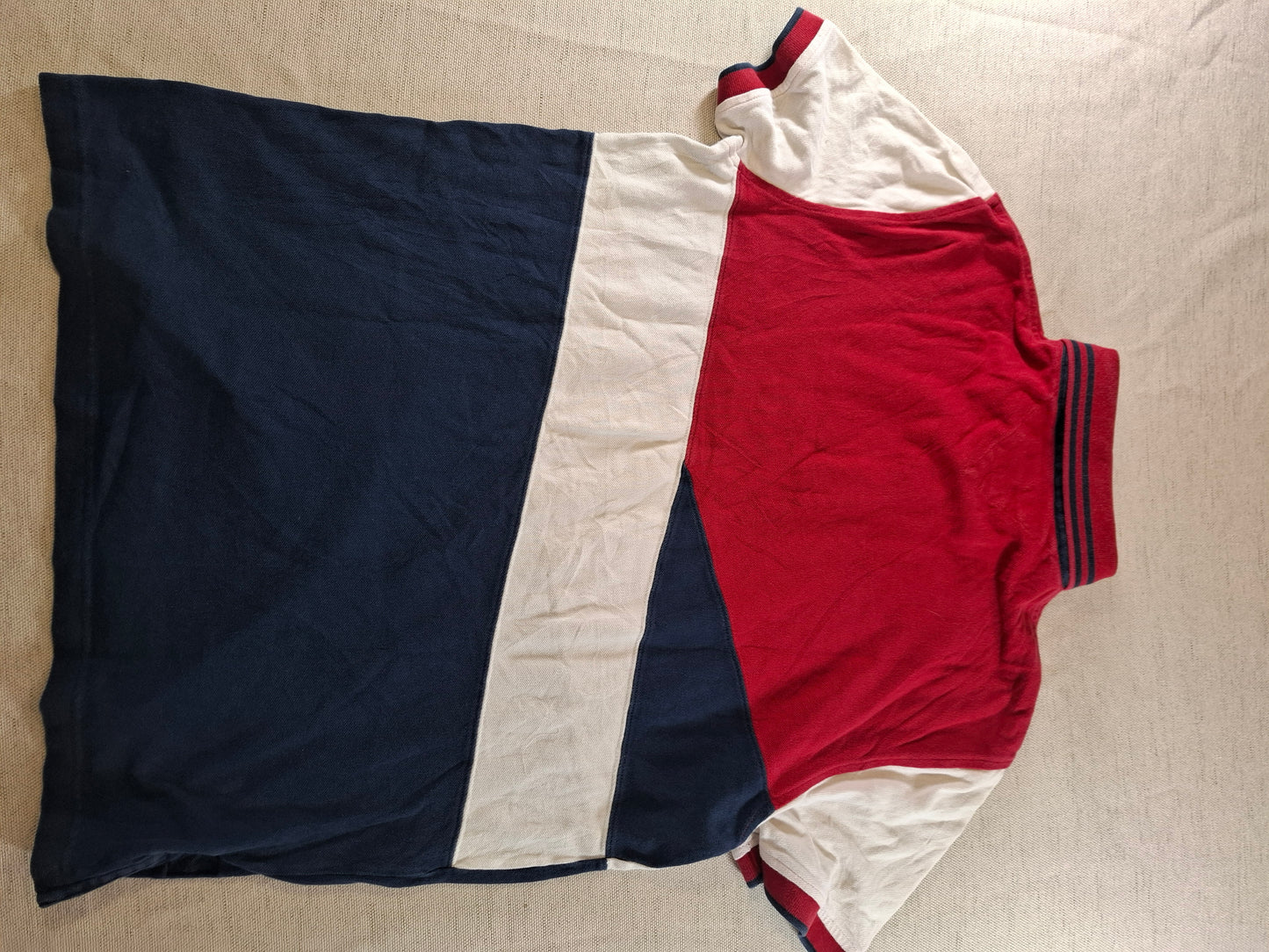 001064 Tommy Hilfiger Polo size L Red/ White/ Blue