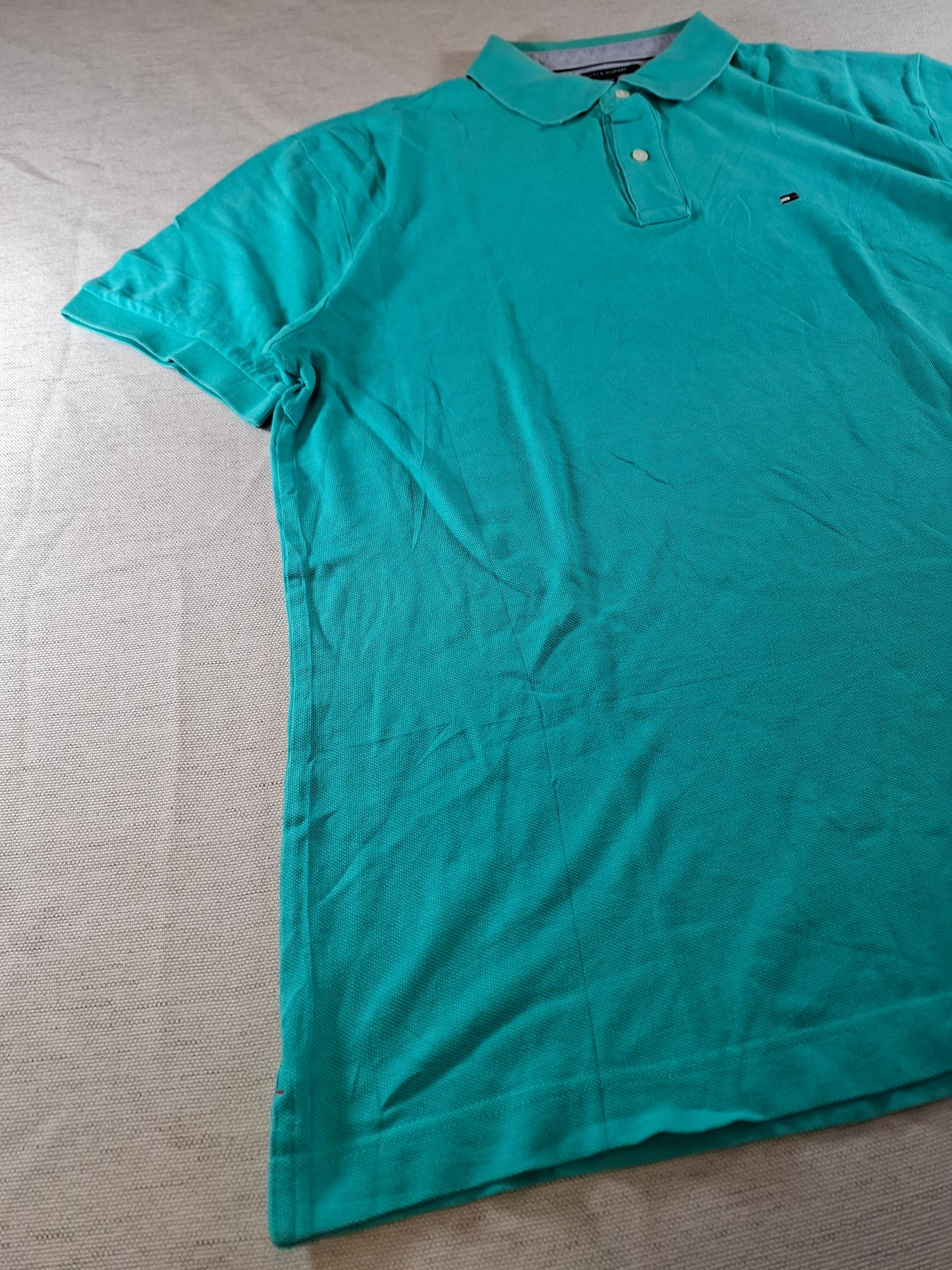 001060 Tommy Hilfiger Polo size XL Green/ Turquoise