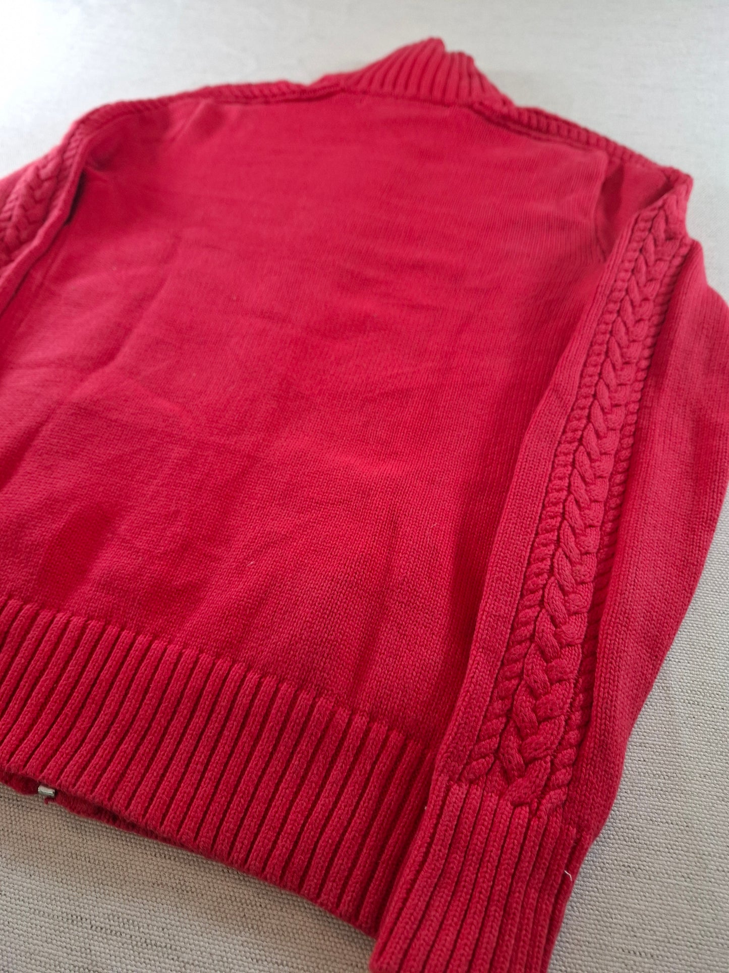 000943 Polo Ralph Lauren Full zip sweater size XS Red