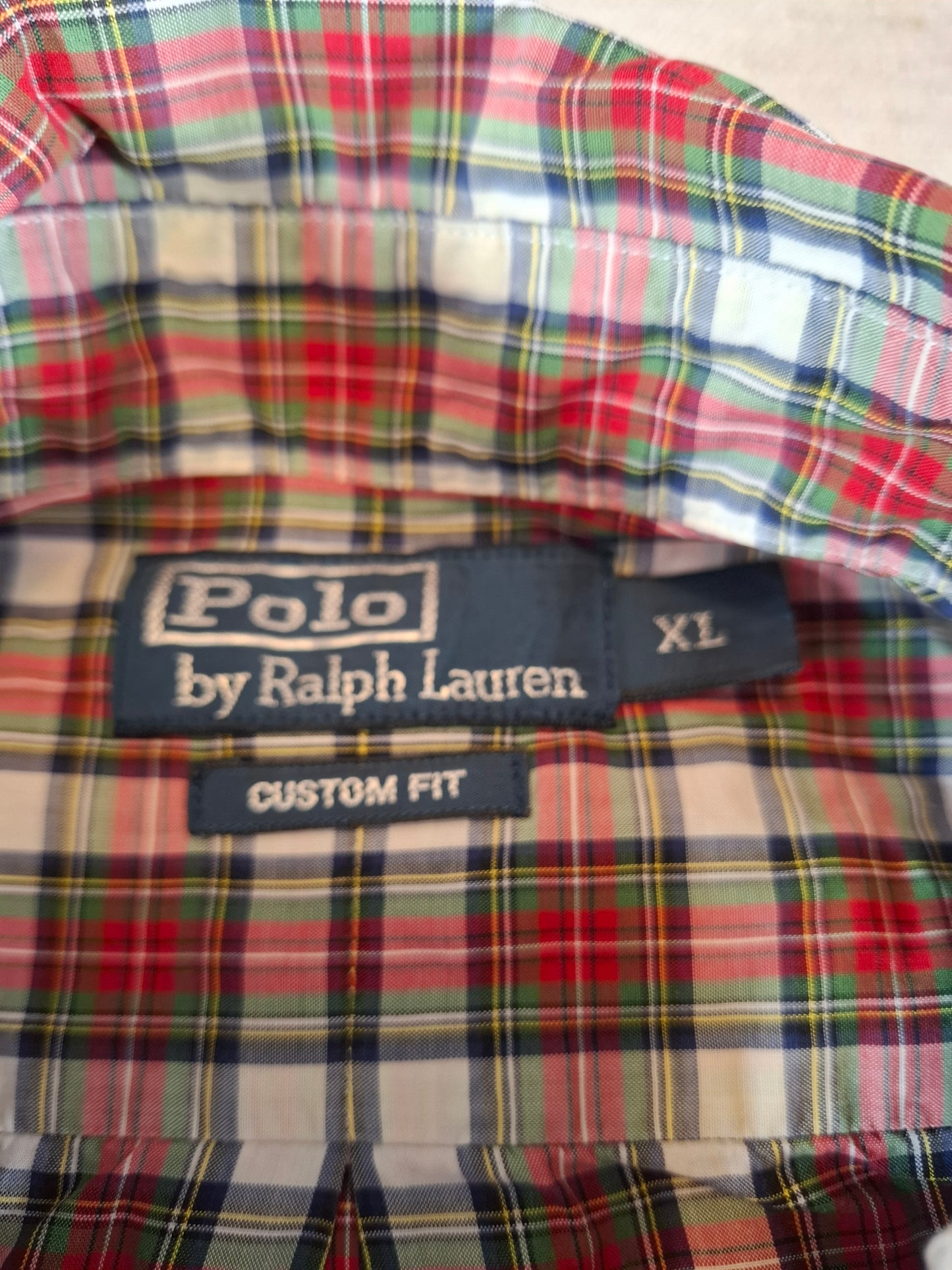 001073 Polo Ralph Lauren Button down shirt size XL Multi/ Red