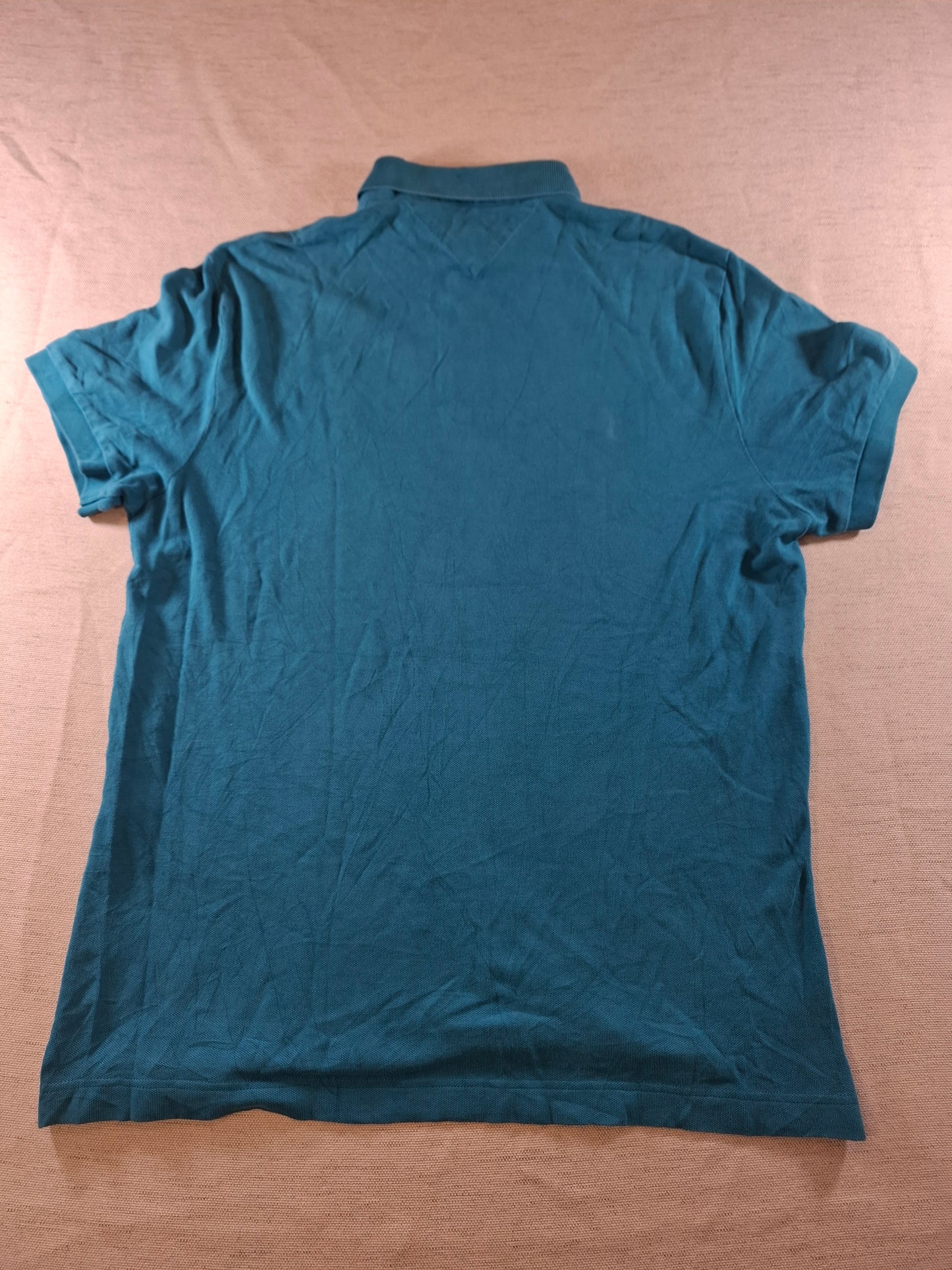 001062 Tommy Hilfiger Polo size L Blue/ Green