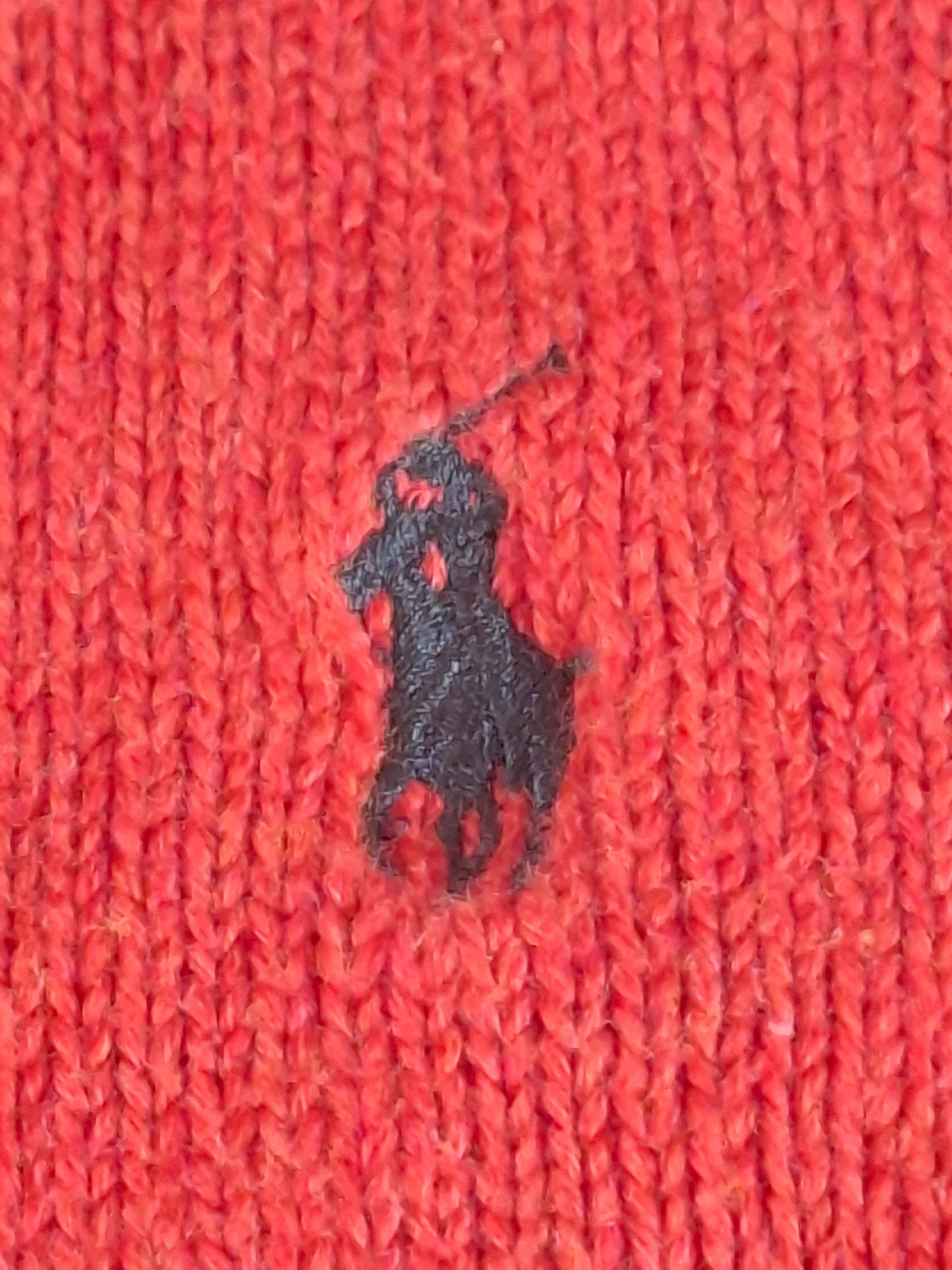 000484 Polo Ralph Lauren 1/4 zip sweater size L Orange