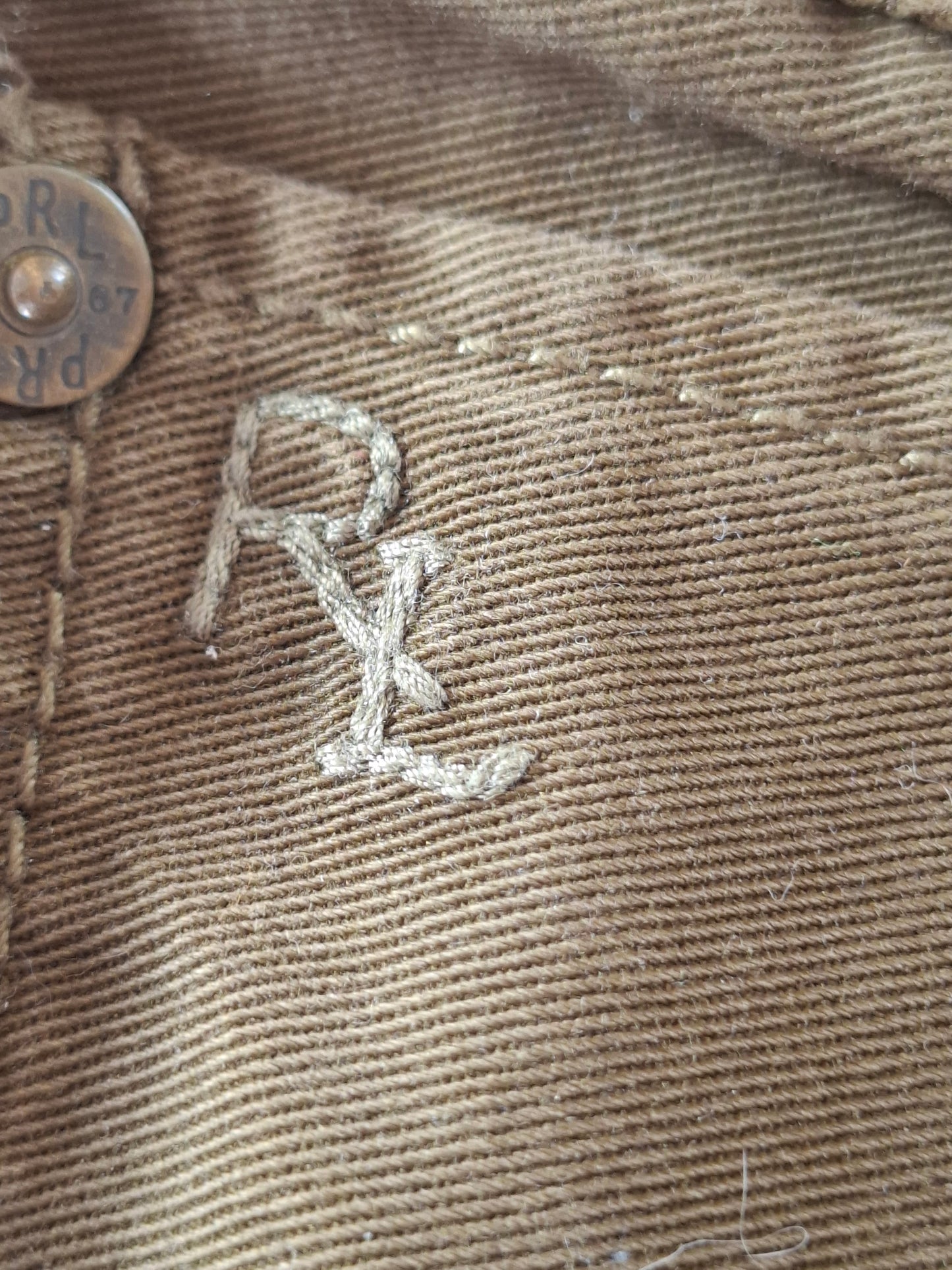 000181 Polo Ralph Lauren Jeans size 35/32 Green/ Brown