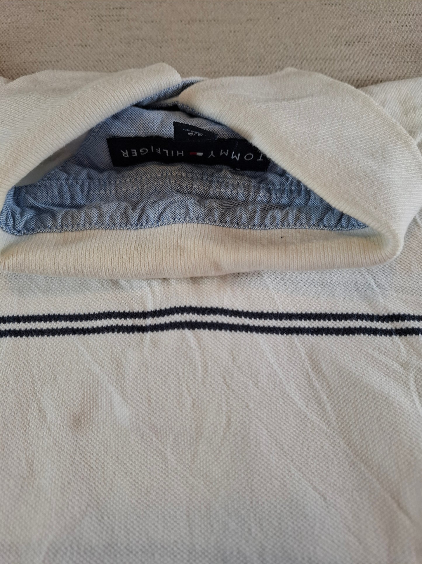 001065 Tommy Hilfiger Polo size S White/ Black